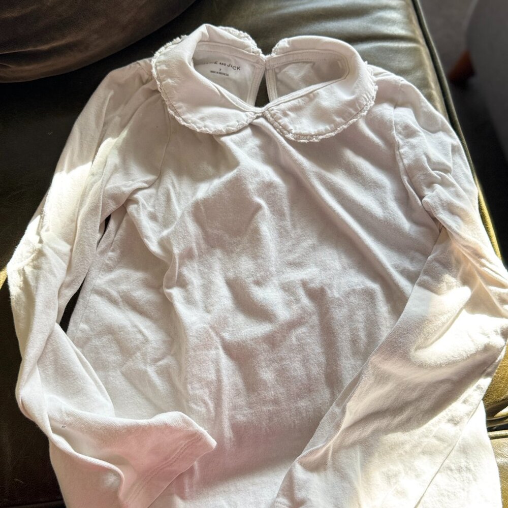 Girls Janie & Jack Peter Pan Collar Shirt
